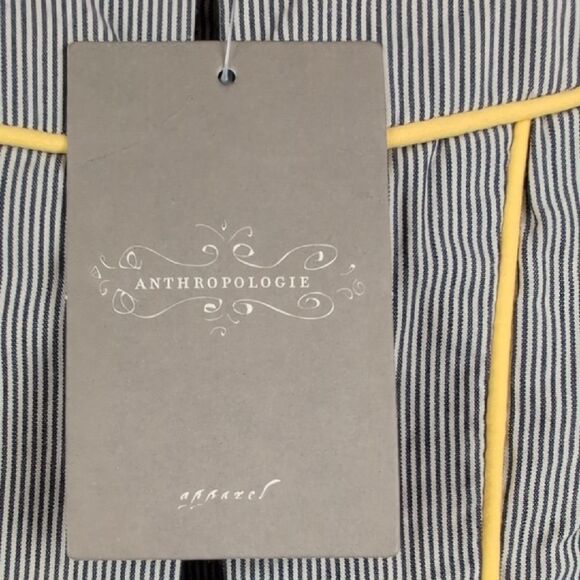 NWT Anthropologie Sidra Black & White Pinstripe Short Jacket 3/4 Length Sleeve - Picture 3 of 11